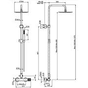 Душевая система Fima Carlo Frattini Shower column F3035T/2XNS цвет Черный матовый-1
