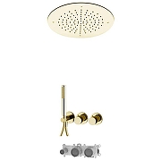 Душевая система Fima Carlo Frattini Wellness F3149WX9R50OR с термостатом цвет Золото