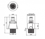 Верхний микродуш Fima Carlo Frattini Waterdot F3710GKSN цвет Никель брашированный-2