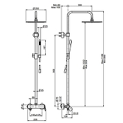 Душевая система Fima Carlo Frattini Flo F3805/2OR цвет Золото-1