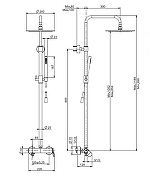 Душевая система Fima Carlo Frattini Flo F3805/2SN цвет Никель брашированный-1