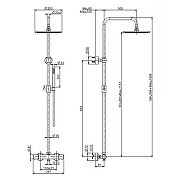 Душевая система Fima Carlo Frattini Shower column F4285/R256HL с термостатом цвет Шампань-1