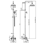 Душевая система Fima Carlo Frattini Epoque F5054/2OR цвет Золото-1