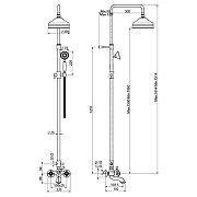 Душевая система Fima Carlo Frattini Elizabeth F5084/2CR цвет Хром-1