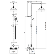 Душевая система Fima Carlo Frattini Elizabeth F5085/2OR цвет Золото-1