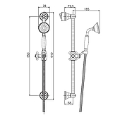 Душевой гарнитур Fima Carlo Frattini Sliding rail F2044/3OR цвет Золото-1