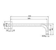 Кронштейн для верхнего душа Fima Carlo Frattini Showerhead F2138CN.30 цвет Черный хром-1