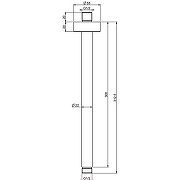 Кронштейн для верхнего душа Fima Carlo Frattini Showerhead F2586NS цвет Черный матовый-1