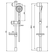 Душевой гарнитур Fima Carlo Frattini Sliding rail F2679CR цвет Хром-1