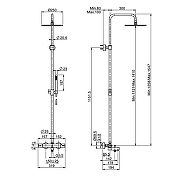 Душевая система Fima Carlo Frattini Shower column F3154/R256OS с термостатом цвет Золото брашированное-1
