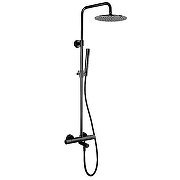 Душевая система Fima Carlo Frattini Shower column F3154/R256CS с термостатом цвет Черный хром брашированный