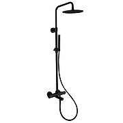 Душевая система Fima Carlo Frattini Shower column F4284/R253NS с термостатом цвет Черный матовый