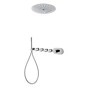 Душевая система Fima Carlo Frattini Shower systems F3188X4R40SN с термостатом цвет Никель брашированный
