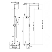 Душевая система Fima Carlo Frattini Shower column F3255/R256CR  с термостатом цвет Хром-1