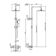 Душевая система Fima Carlo Frattini Shower column F4285/R256NS с термостатом цвет Черный матовый-1