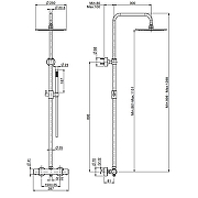 Душевая система Fima Carlo Frattini Shower column F4285T/R256XCR  с термостатом цвет Хром-1