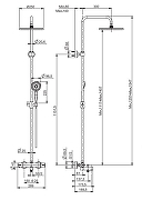 Душевая система Fima Carlo Frattini Shower column F4884/RP259CR  с термостатом цвет Хром-1