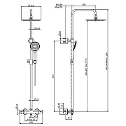 Душевая система Fima Carlo Frattini Shower column F4885/R258CR с термостатом цвет Хром-1