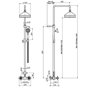 Душевая система Fima Carlo Frattini Elizabeth F5085/2CR цвет Хром-1