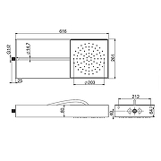 Верхний душ Fima Carlo Frattini Showerhead F2991BCR цвет Хром Белый матовый-2