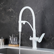 Смеситель для кухни Lemark Bronx LM3761MW цвет Белый матовый-1