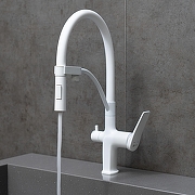 Смеситель для кухни Lemark Bronx LM3761MW цвет Белый матовый-2