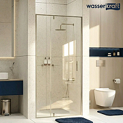 Душевая дверь WasserKRAFT Spree 120 14P05 профиль цвет Никель стекло прозрачное-1