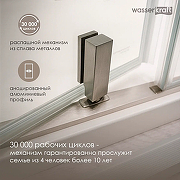 Душевой уголок WasserKRAFT Spree 100х100 14P19 профиль цвет Никель стекло прозрачное-3