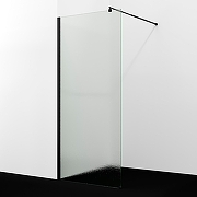 Душевая перегородка WasserKRAFT Rur 100 30W44MB-TXG профиль цвет Черный матовый стекло текстурное