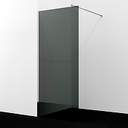 Душевая перегородка WasserKRAFT Rur 100 30W44-TG профиль цвет Хром стекло тонированное