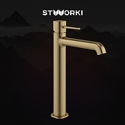 Смеситель для раковины STWORKI Эстерсунд S31020GM цвет Золото матовое
