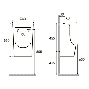Писсуар Aqueduto Pro PRO0110 подвесной цвет Белый глянцевый-4