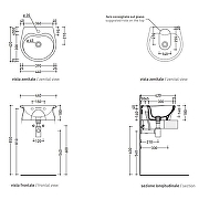 Раковина подвесная Flaminia Void 44 VD44L цвет Белый-5