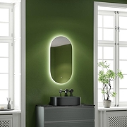 Зеркало Sancos Oval 45 OV45C с подсветкой с сенсорным выключателем и диммером-3