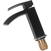 Смеситель для раковины Hansberge Cubito H1077BC цвет Черный матовый Хром-4