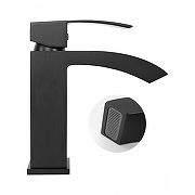 Смеситель для раковины Hansberge Cubito H1077BL цвет Черный матовый-3