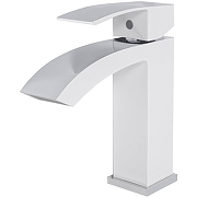Смеситель для раковины Hansberge Cubito H1077W цвет Белый Хром