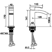 Смеситель для раковины Hansberge Cubito H1077WW цвет Белый-6