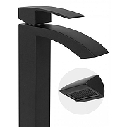 Смеситель для раковины Hansberge Cubito H2077BL цвет Черный матовый-4