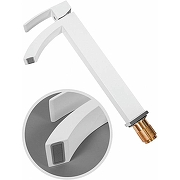 Смеситель для раковины Hansberge Cubito H2077W цвет Белый Хром-4