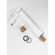 Смеситель для раковины Hansberge Cubito H2077WW цвет Белый-4