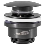 Донный клапан Hansberge H107BG click-clack цвет Графит-2