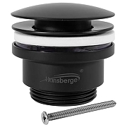 Донный клапан Hansberge H107BL click-clack цвет Черный матовый-3