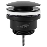 Донный клапан Hansberge H107BL click-clack цвет Черный матовый
