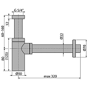 Сифон для раковины Hansberge H175BL цвет Черный матовый-6