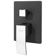 Душевая система Hansberge Cubito H6077BC с термостатом цвет Черный матовый Хром-5
