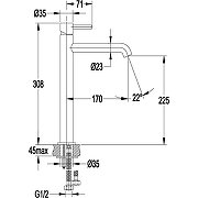 Смеситель для раковины Hansberge H2031BR цвет Бронза-6
