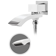 Душевая система Hansberge Cubito H6077W с термостатом цвет Белый Хром-5