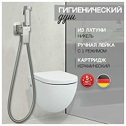 Гигиенический душ со смесителем Hansberge Cubito H3077NK цвет Никель-1