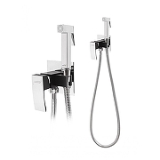 Гигиенический душ со смесителем Hansberge Cubito H3077BC цвет Хром Черный матовый-5
